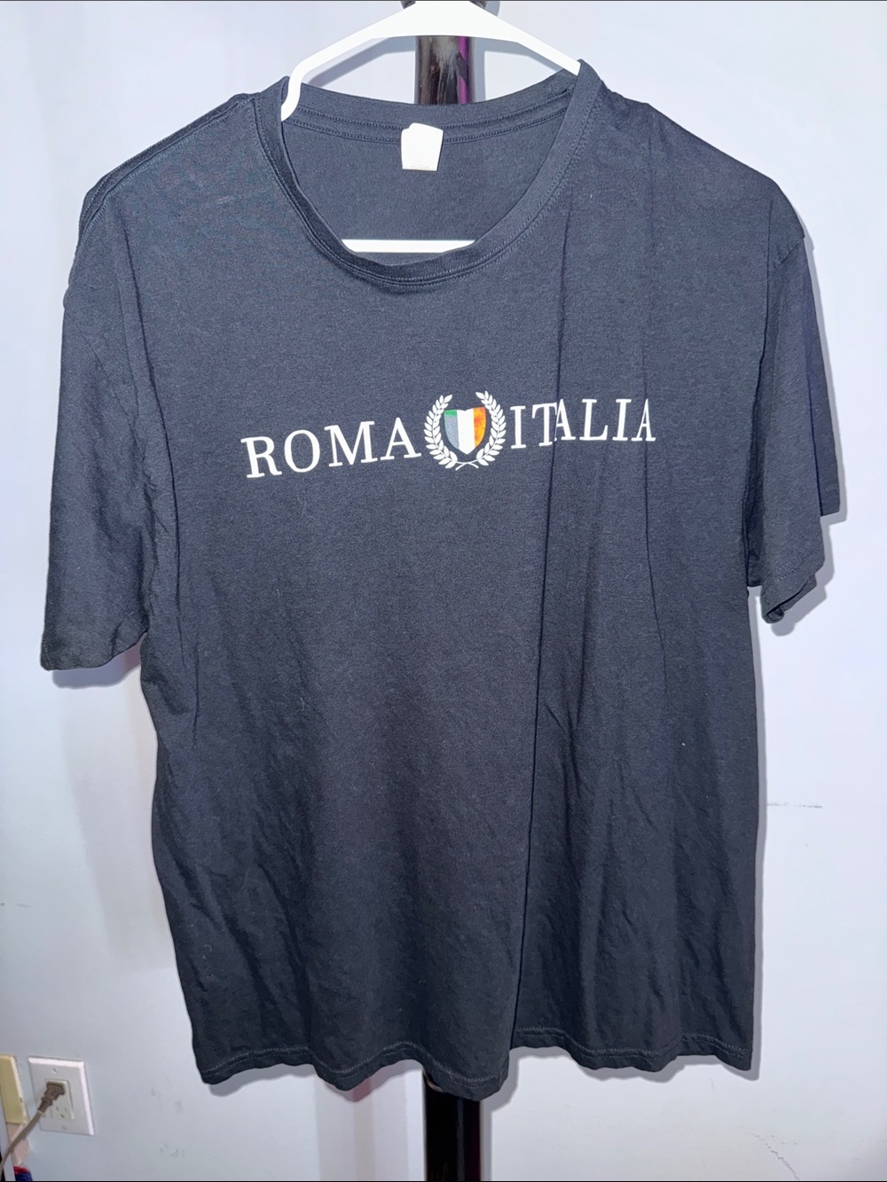 Roma Italia Black Crewneck T-Shirt 31